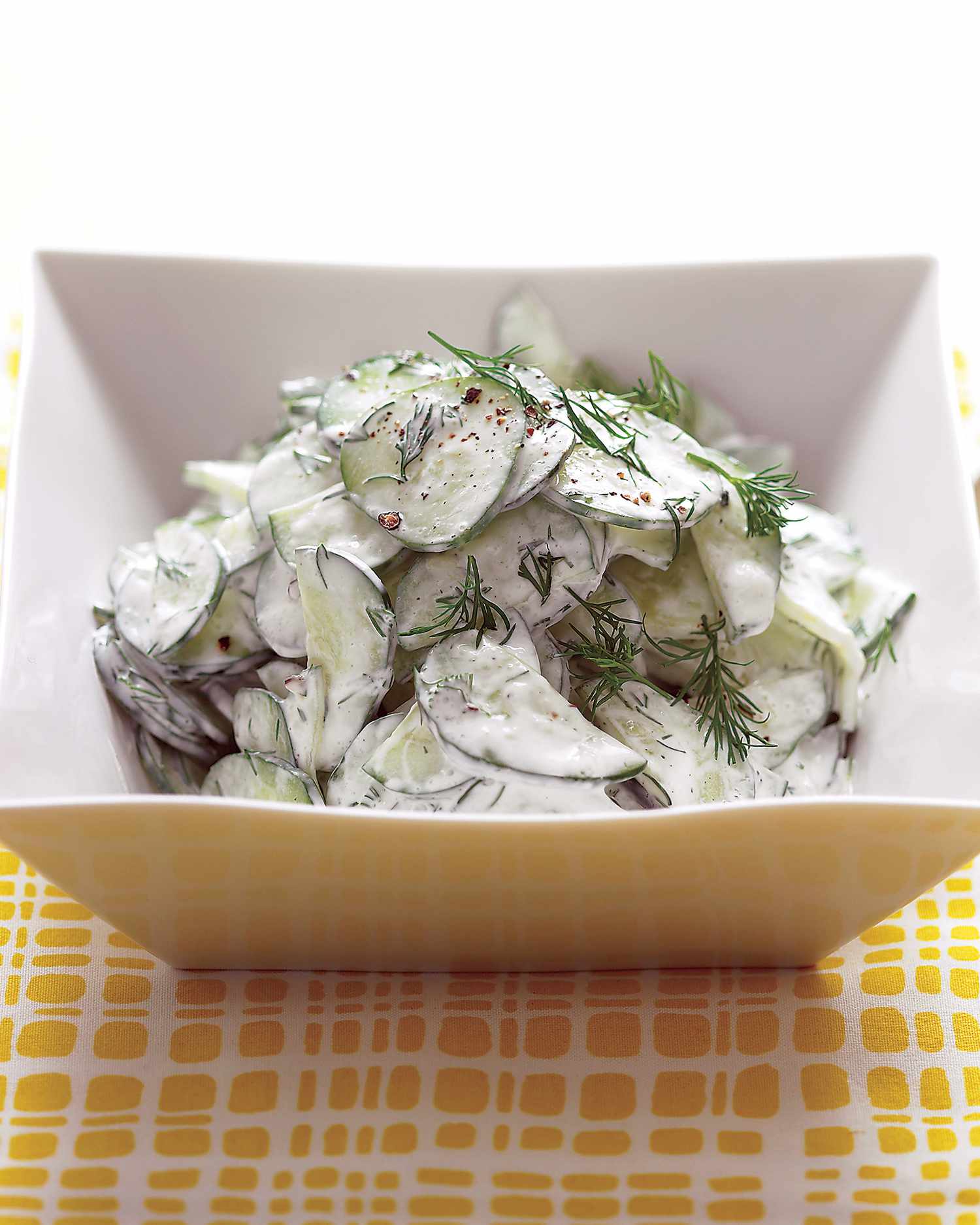 Cucumber Salad with Sour Cream and Dill Dressing