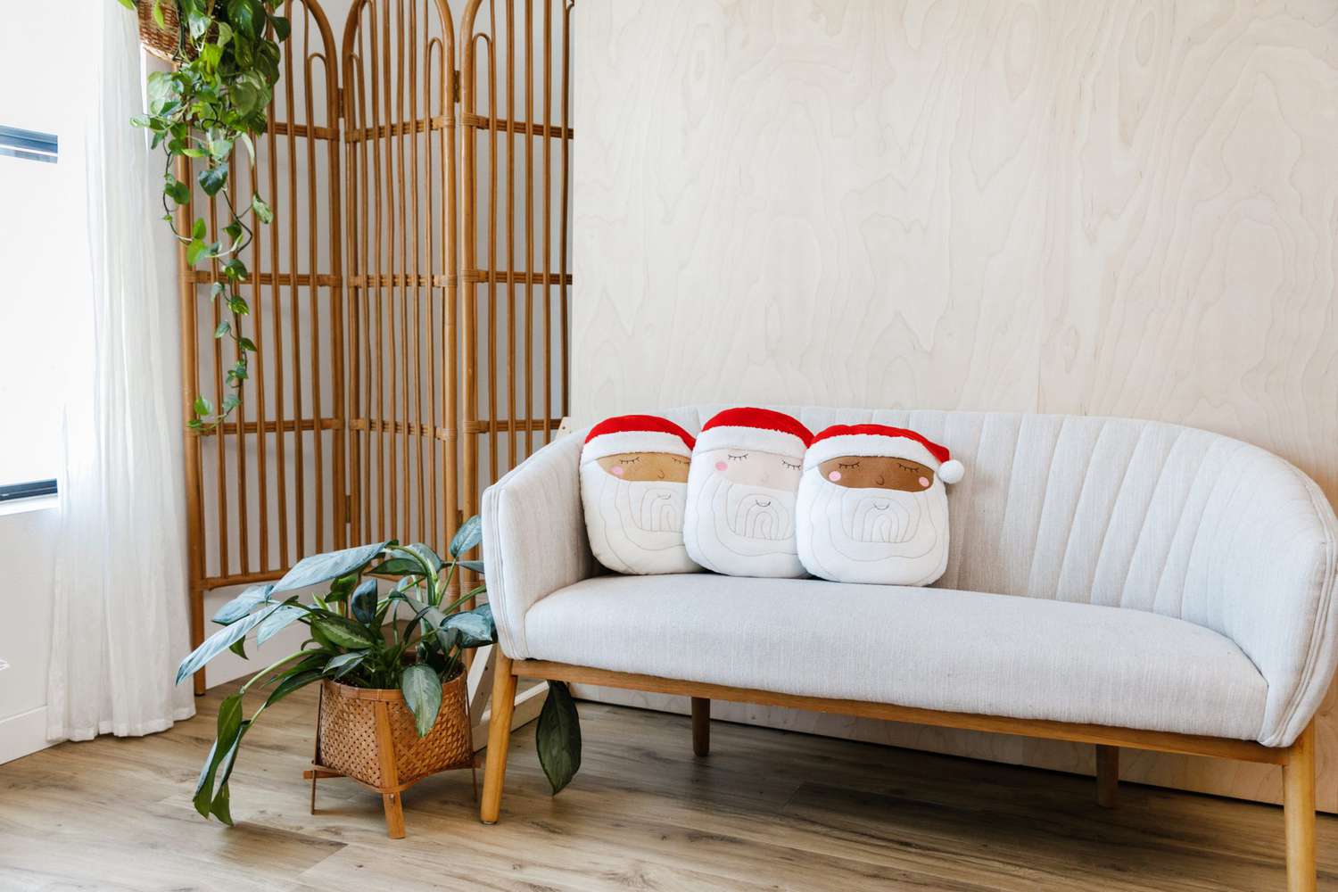 sunny and ted cocoa santa pillows