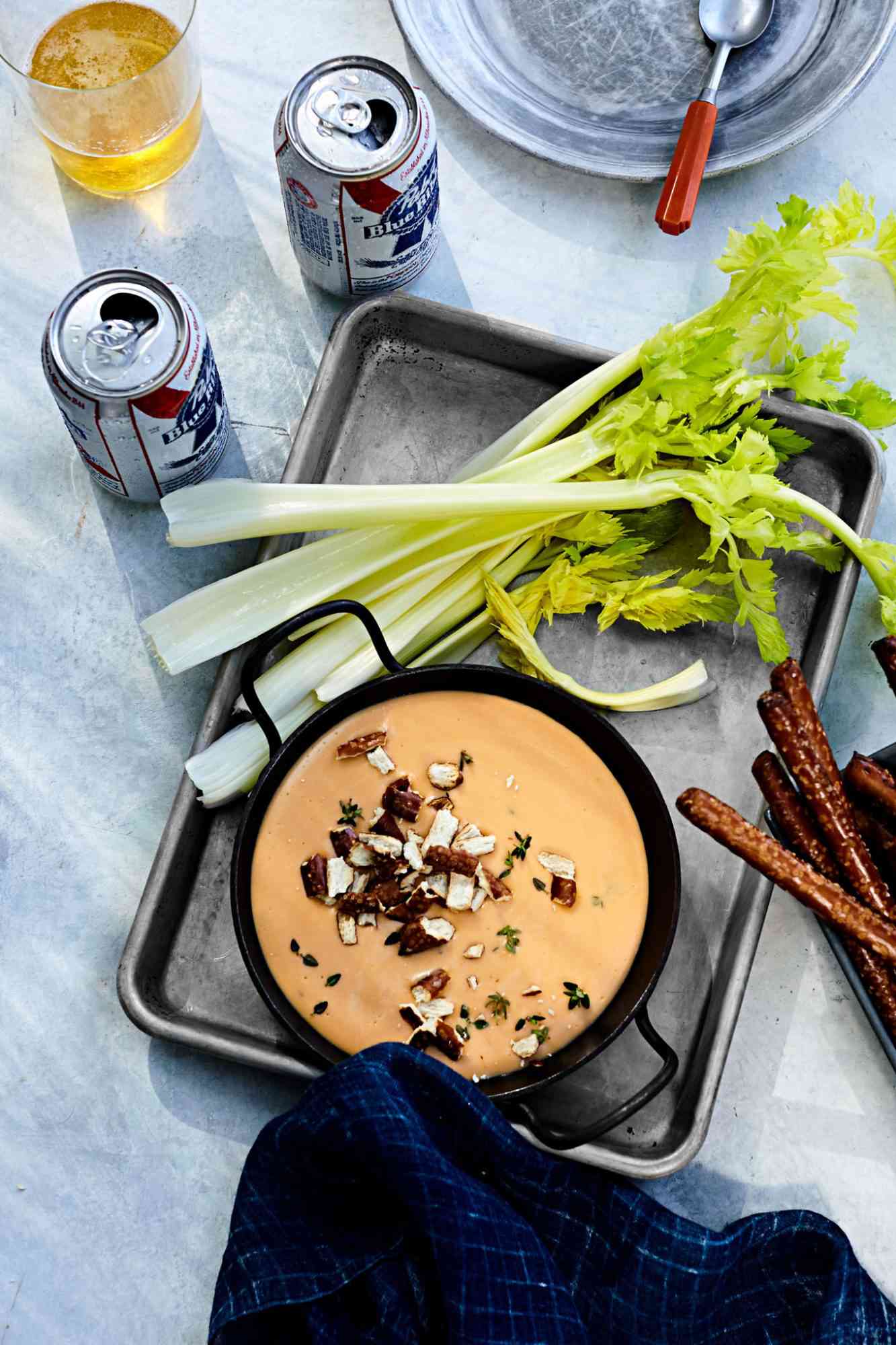 aged-cheddar and beer dip