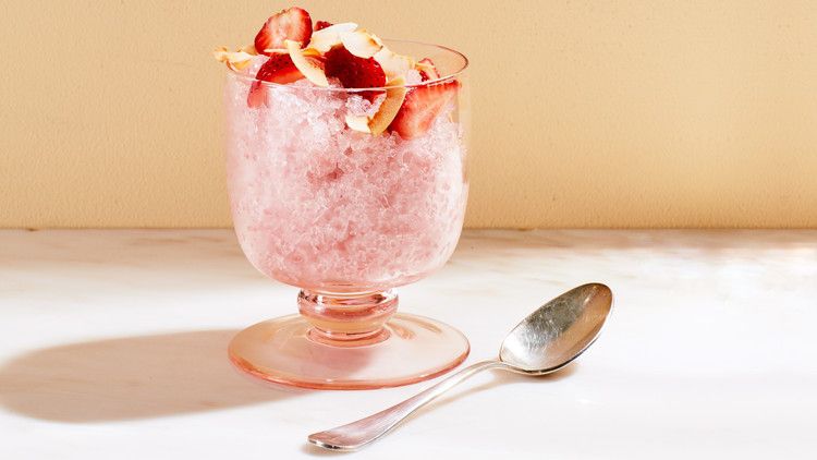 strawberry-coconut granita recipe