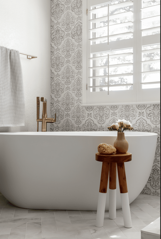 a freestanding bathtub