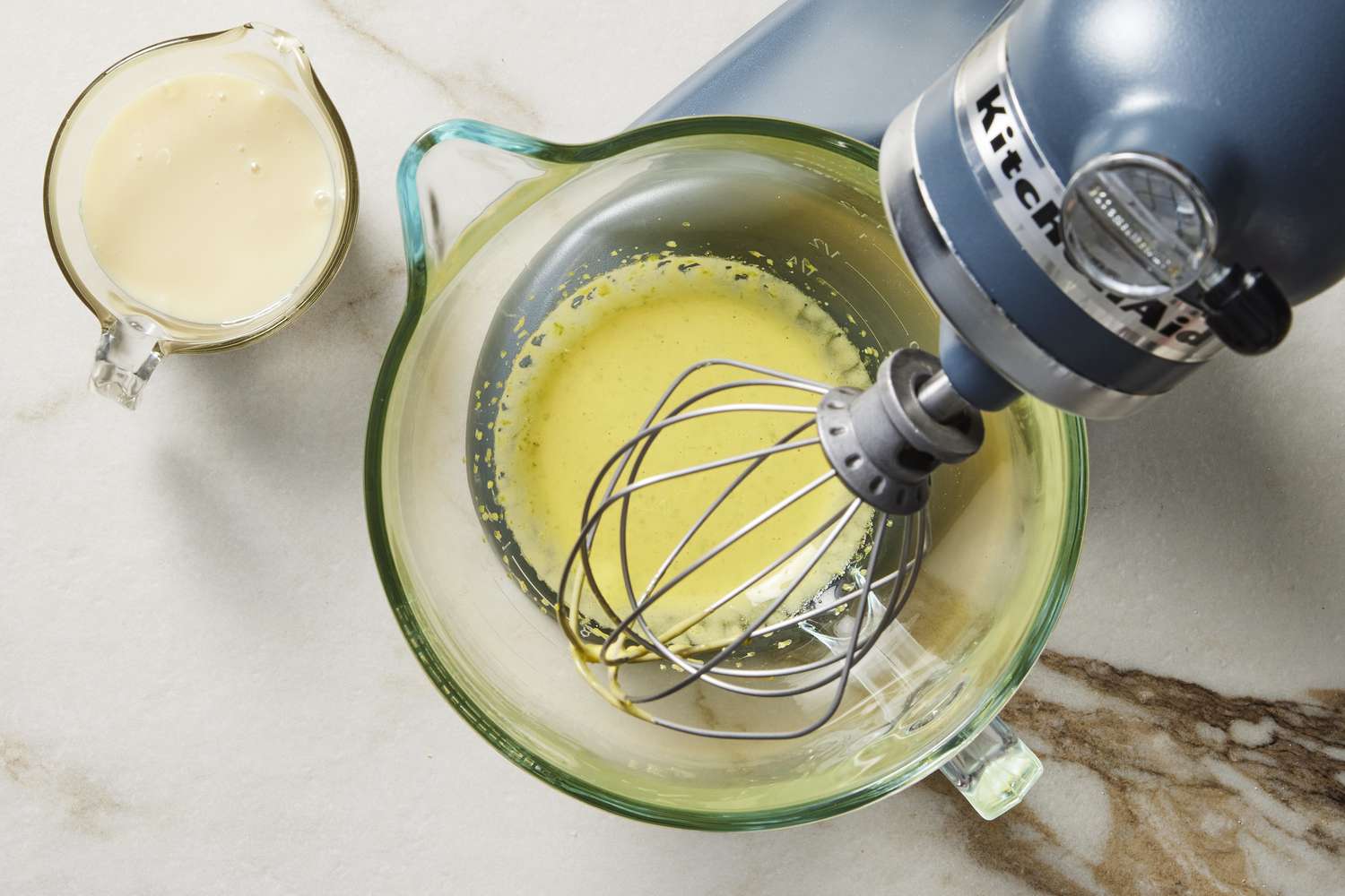 Egg mixture in stand mixer