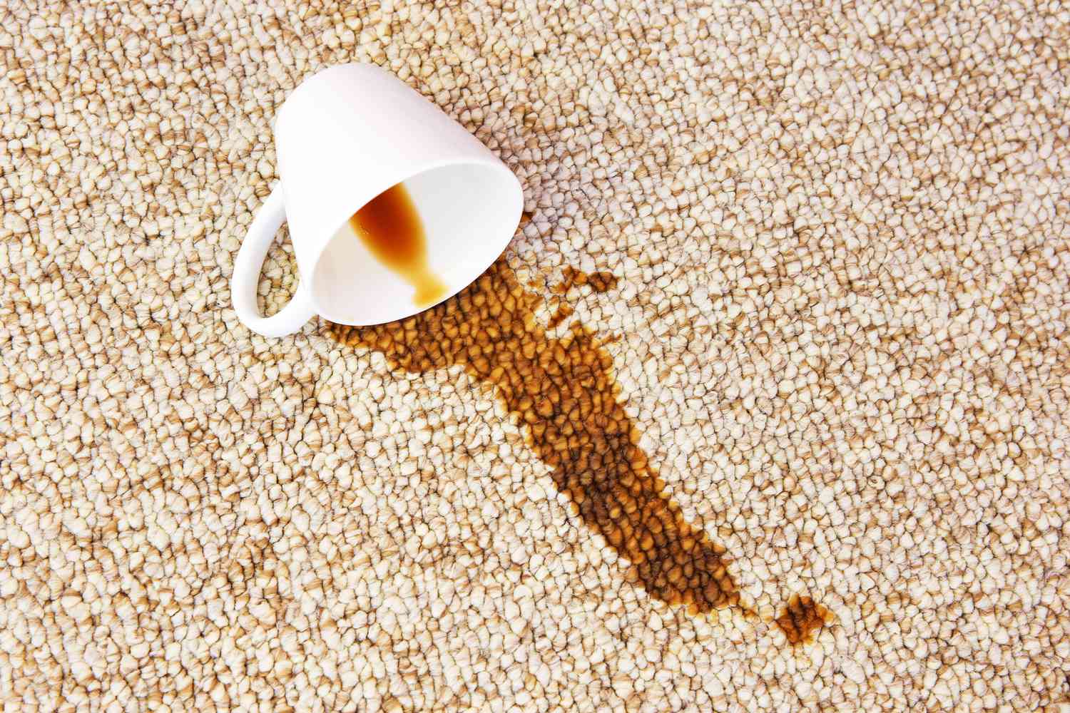 Coffee stain on carpet