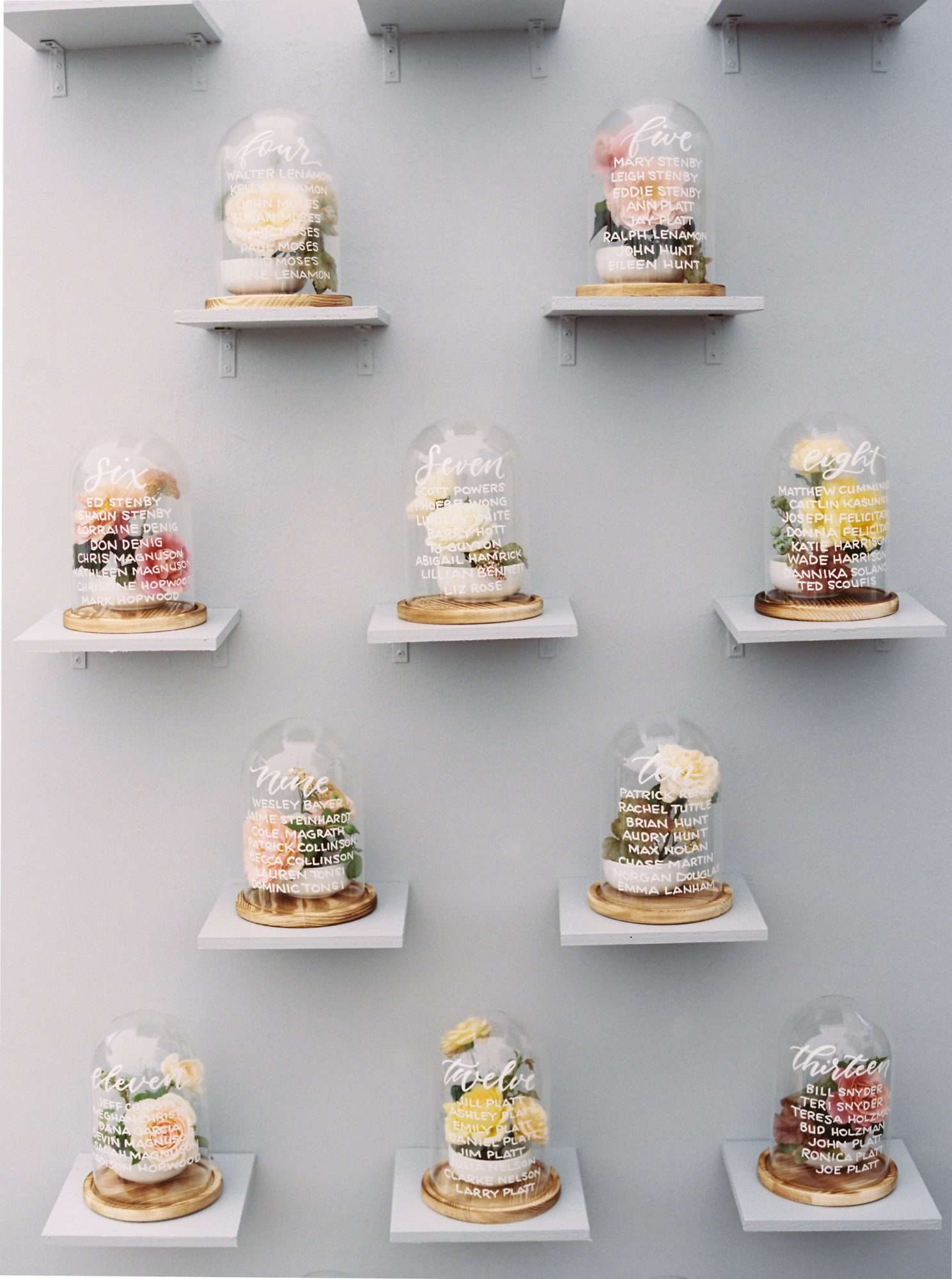 wedding seating cloche