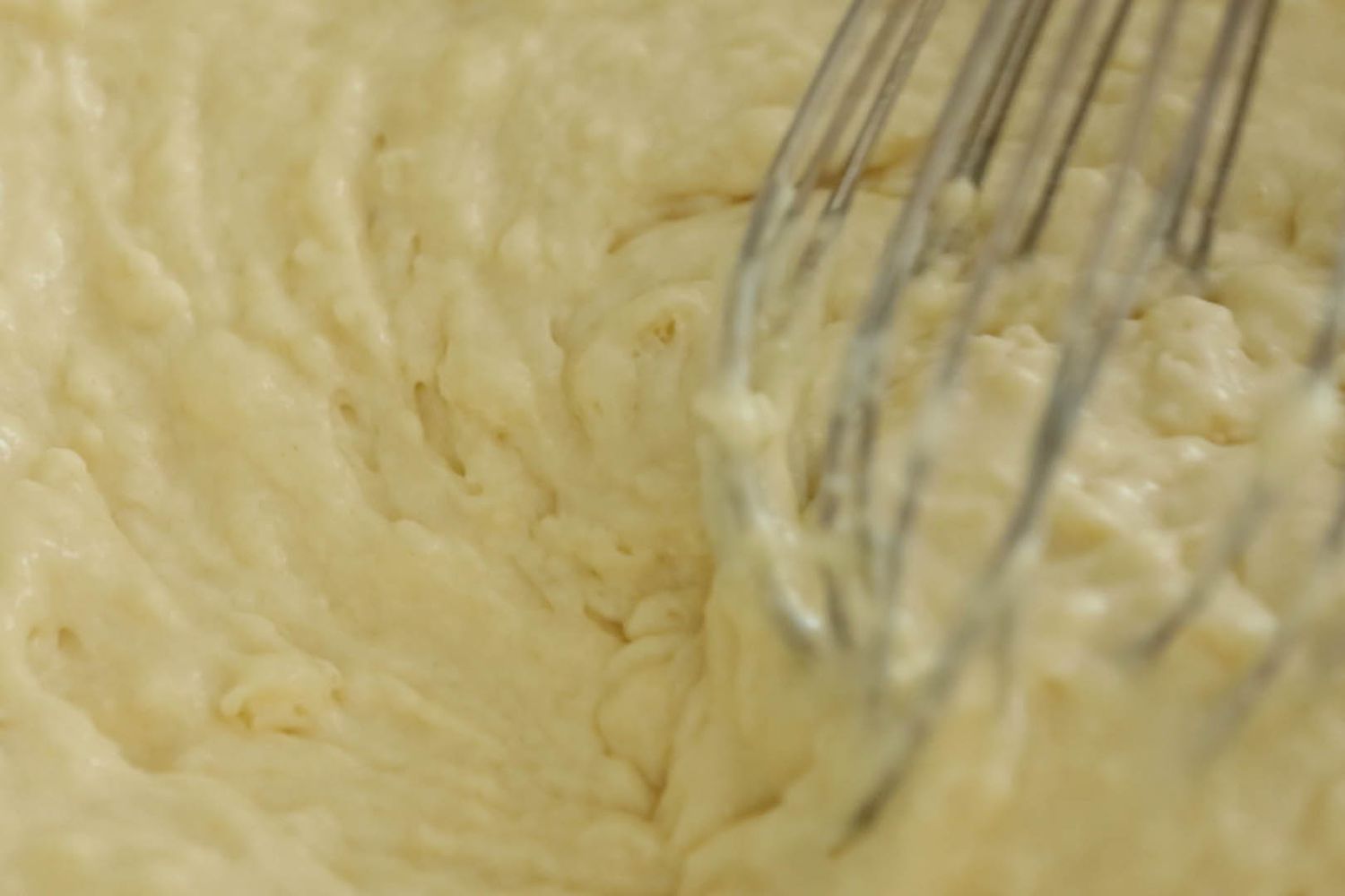 mixing pancake batter