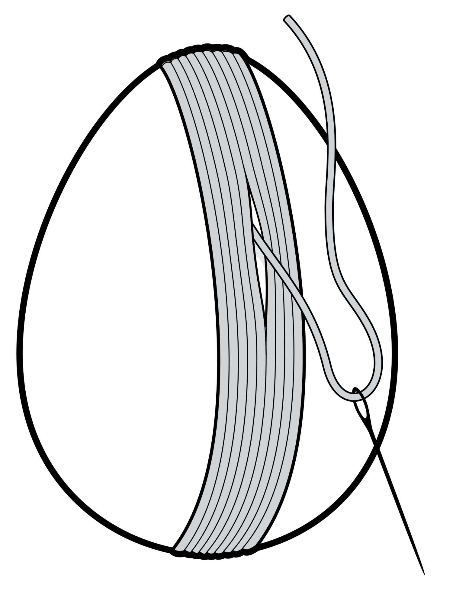 temari eggs project illustration step four