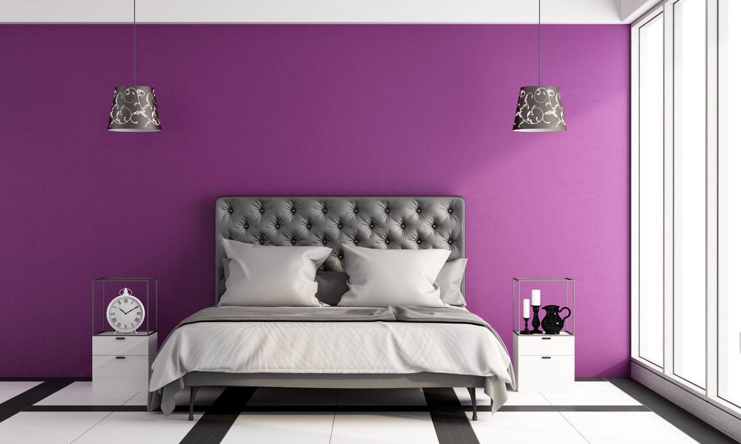 purple bedroom