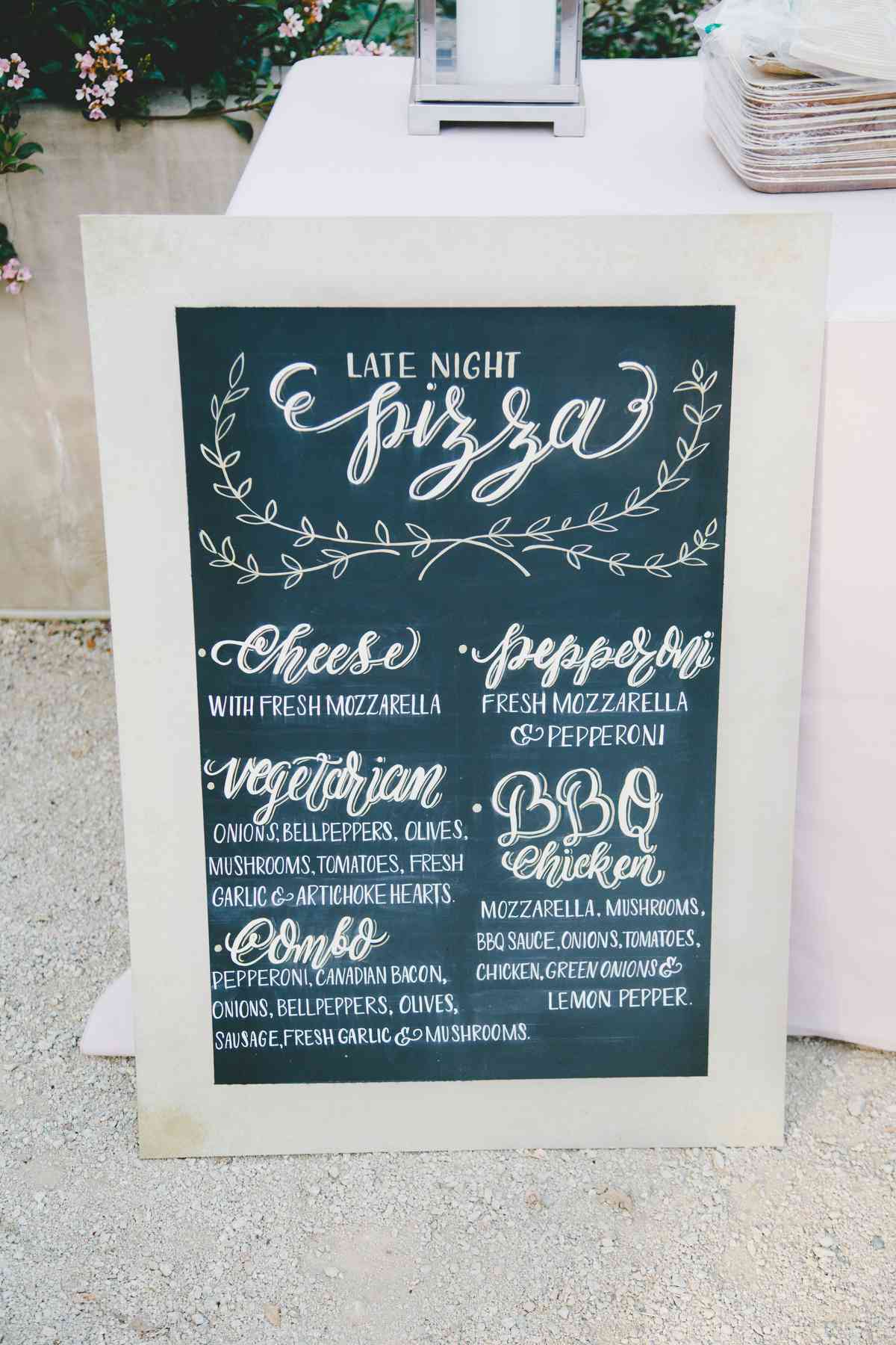 late night pizza menu