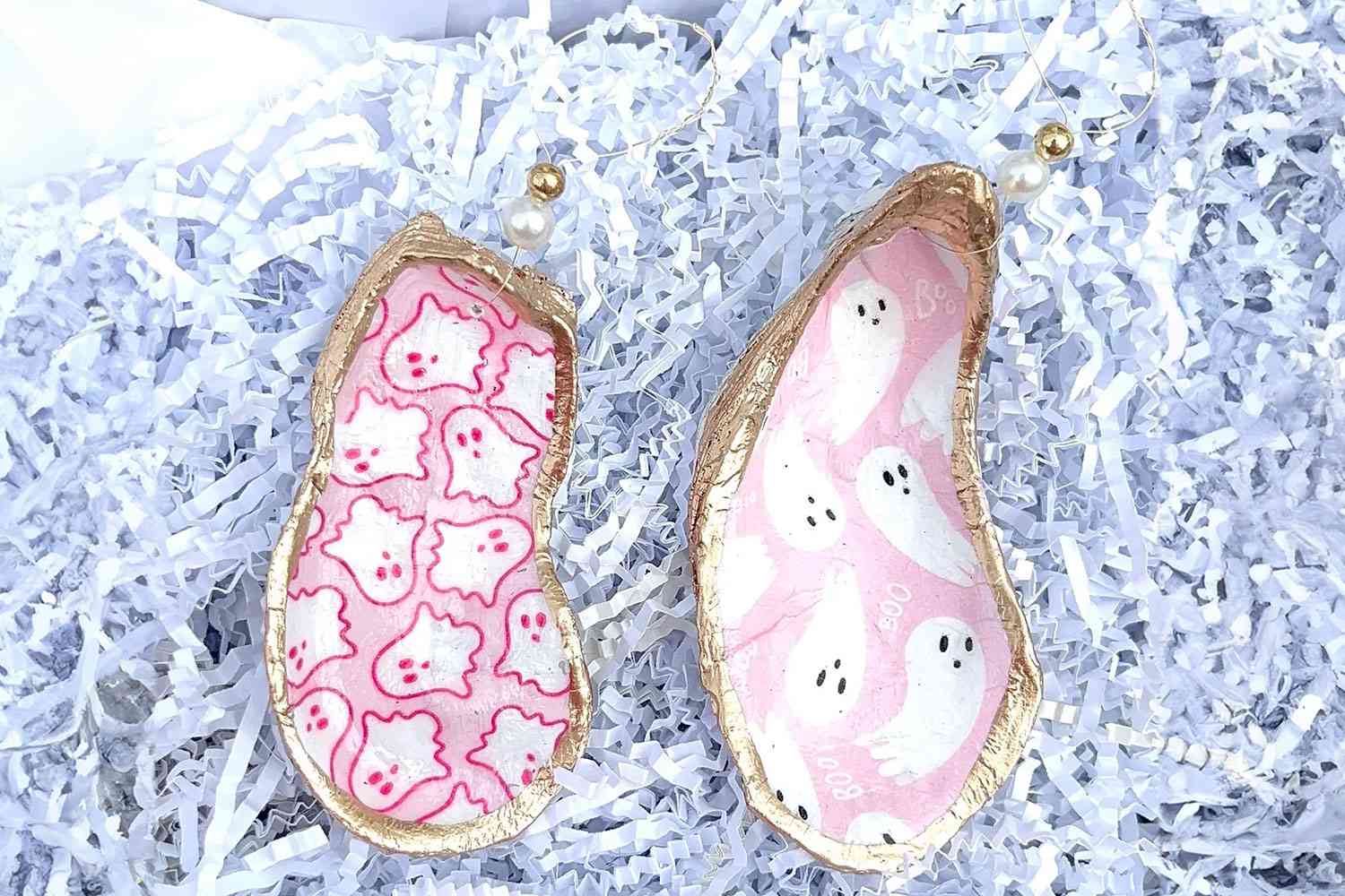 Ghost shell ornaments