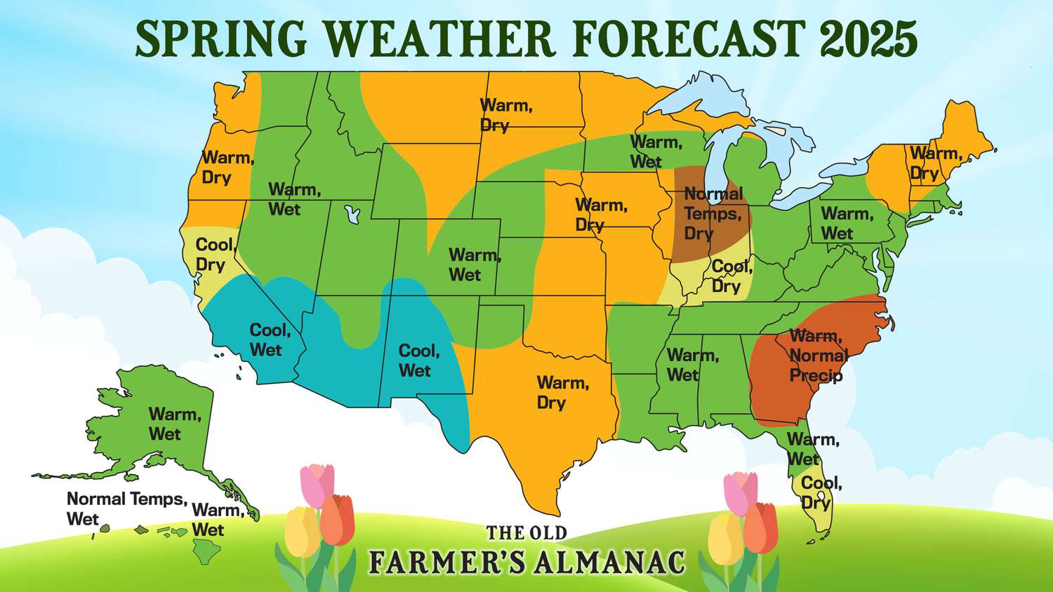 Spring weather map