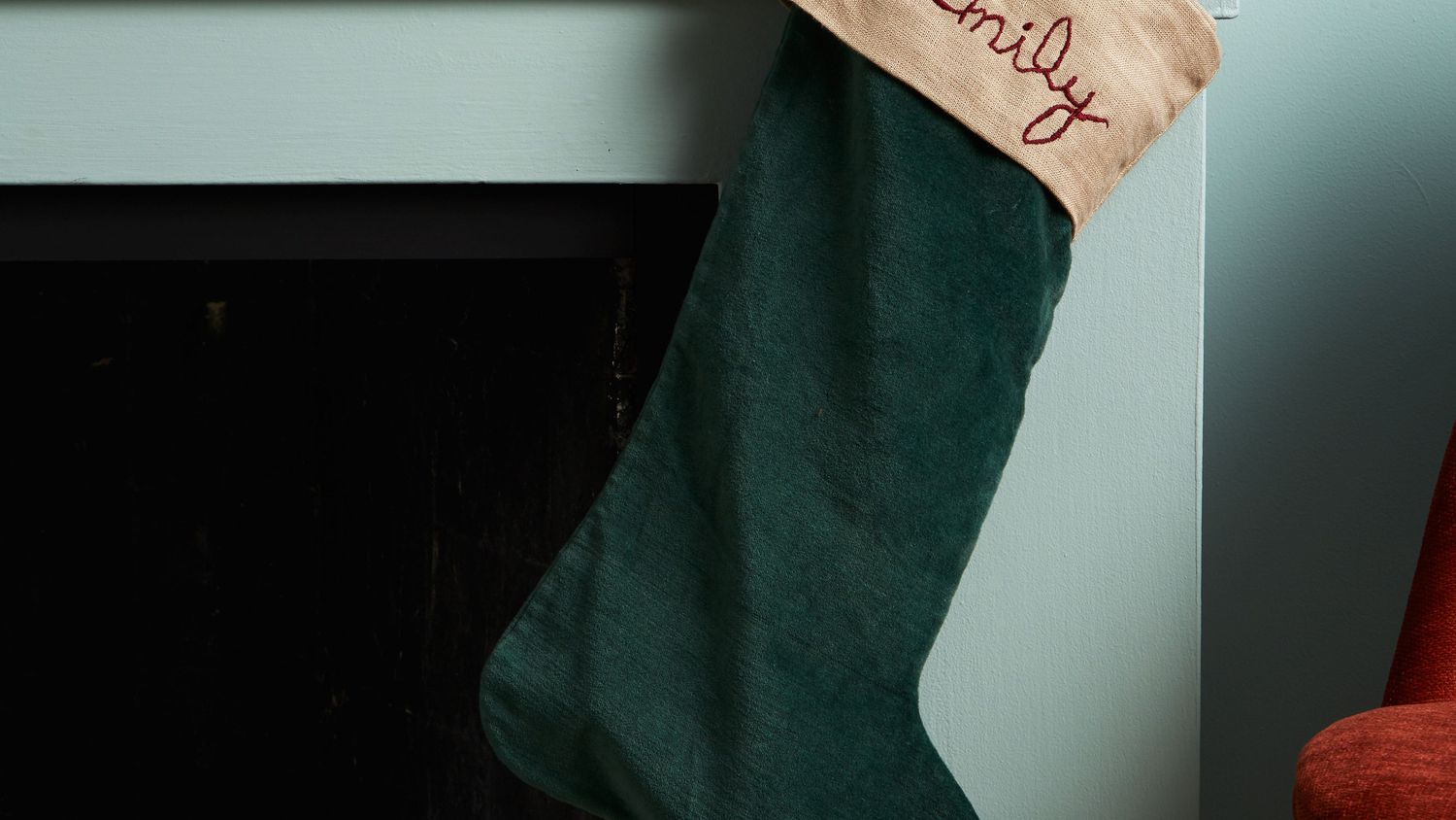 mantle blue wall stocking