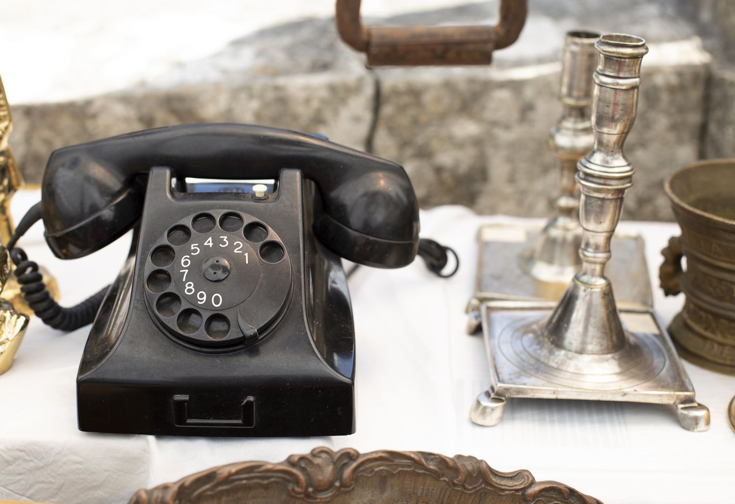 Old phone in a market