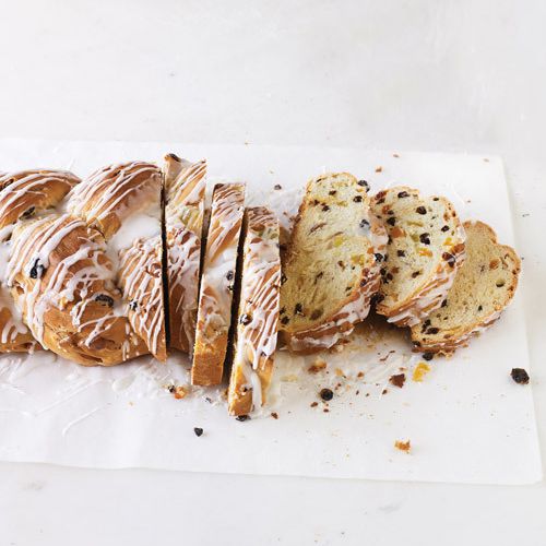iced christmas bread
