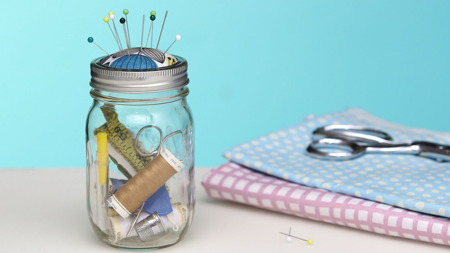Mason Jar Sewing Kit