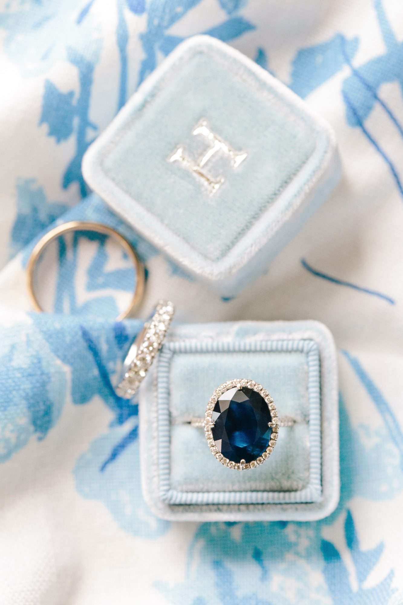 something blue sapphire engagement ring blue ring box