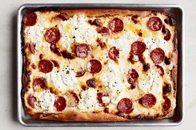 Pepperoni Three-Cheese White Pizza