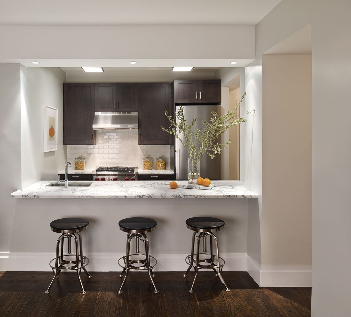 knocked out wall in galley kitchen