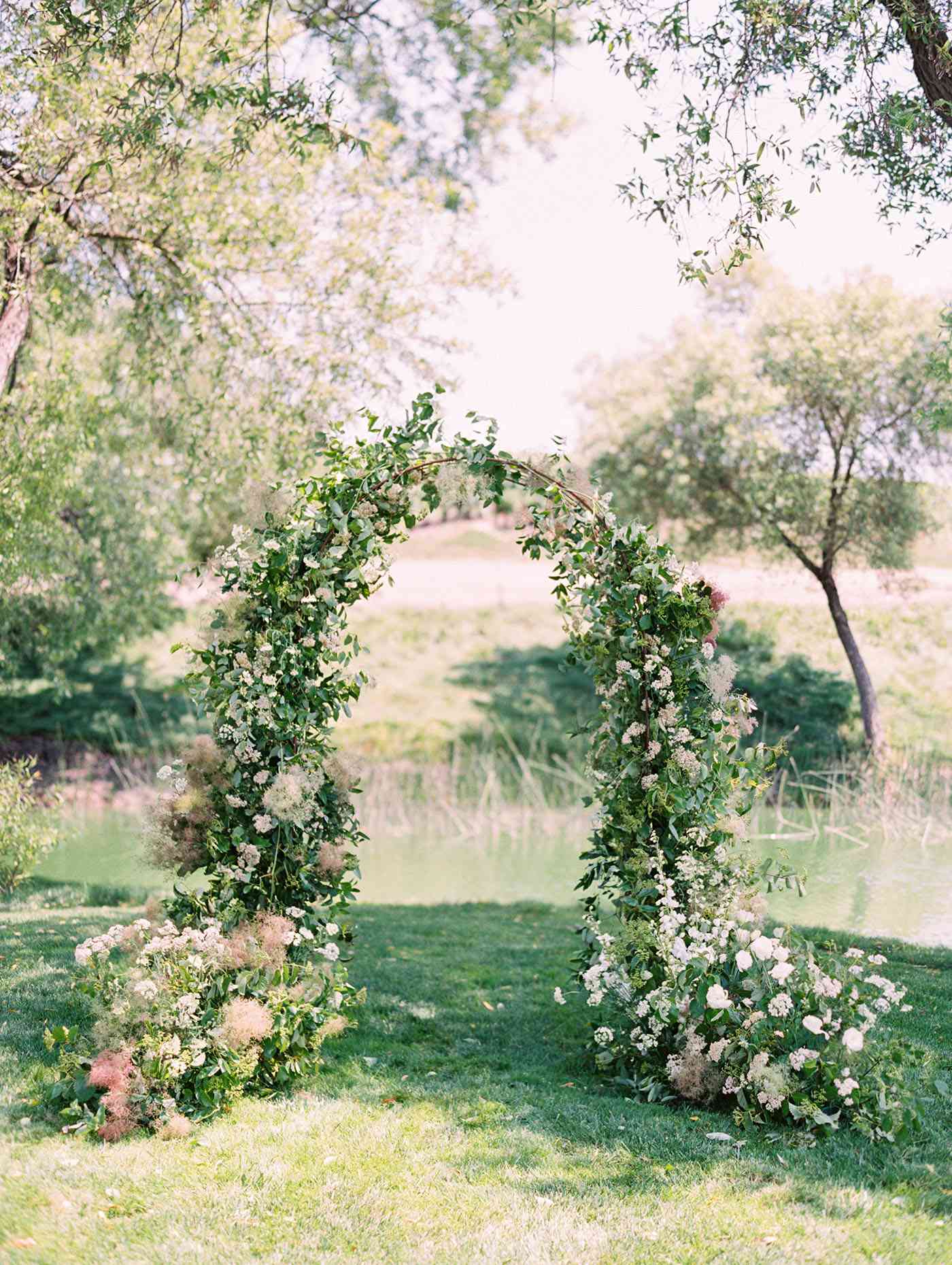 Caitlin and Fletcher wedding ceremony arch