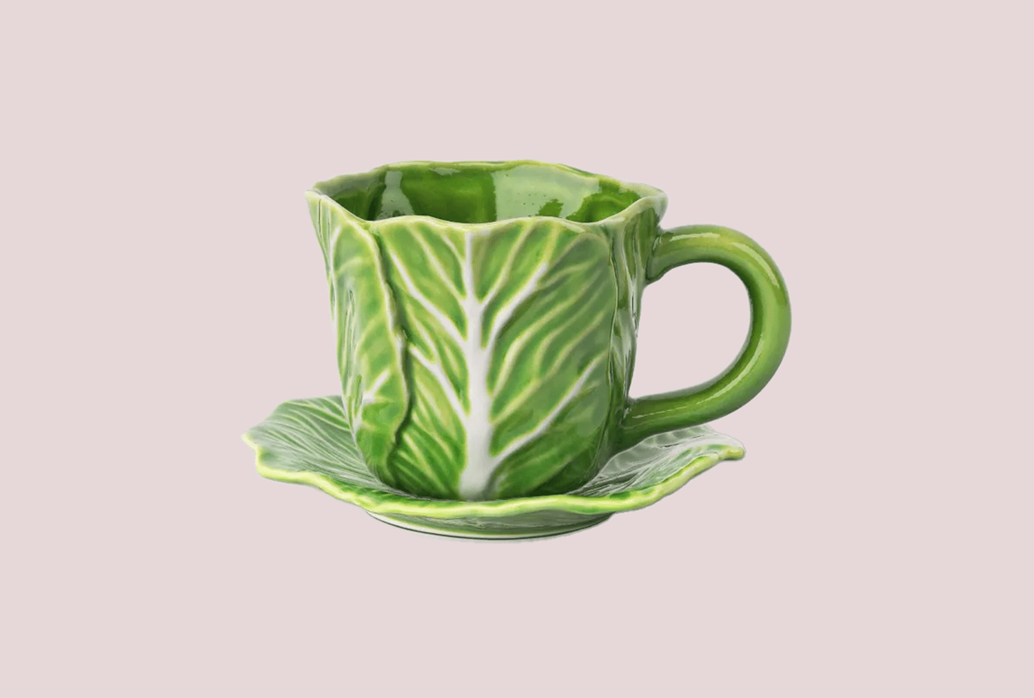 Cabbage mug and saucer