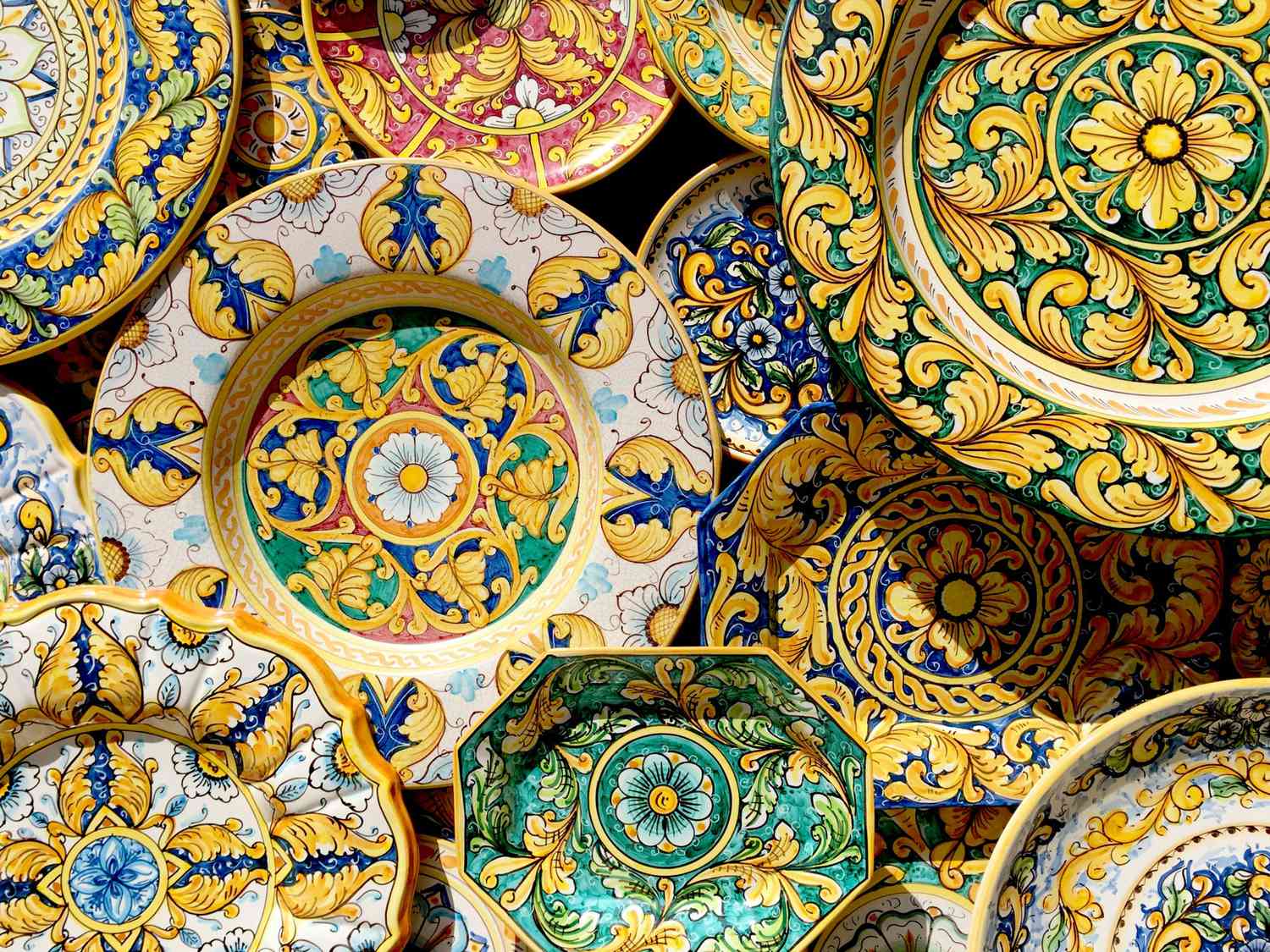 close up of Majolica Pottery