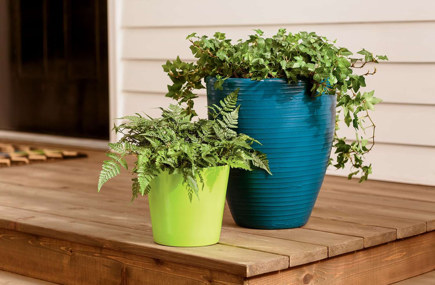 Potted plans on a deck