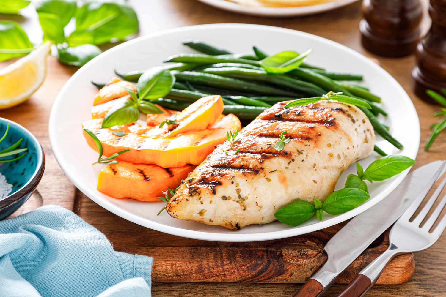 meatless chicken on dinner plate