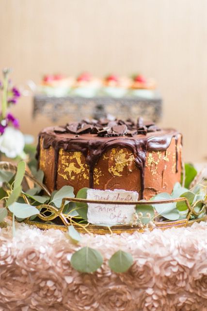 Wedding Cake with Gold Details