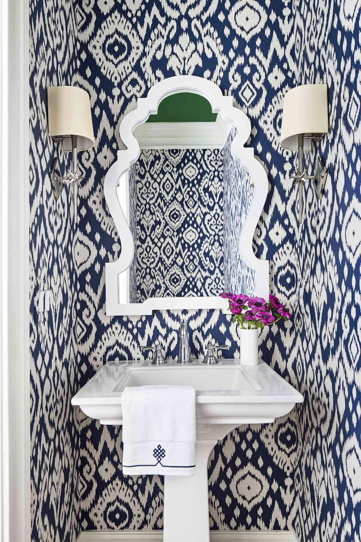Shibori Damask Jewel Bathroom Idea