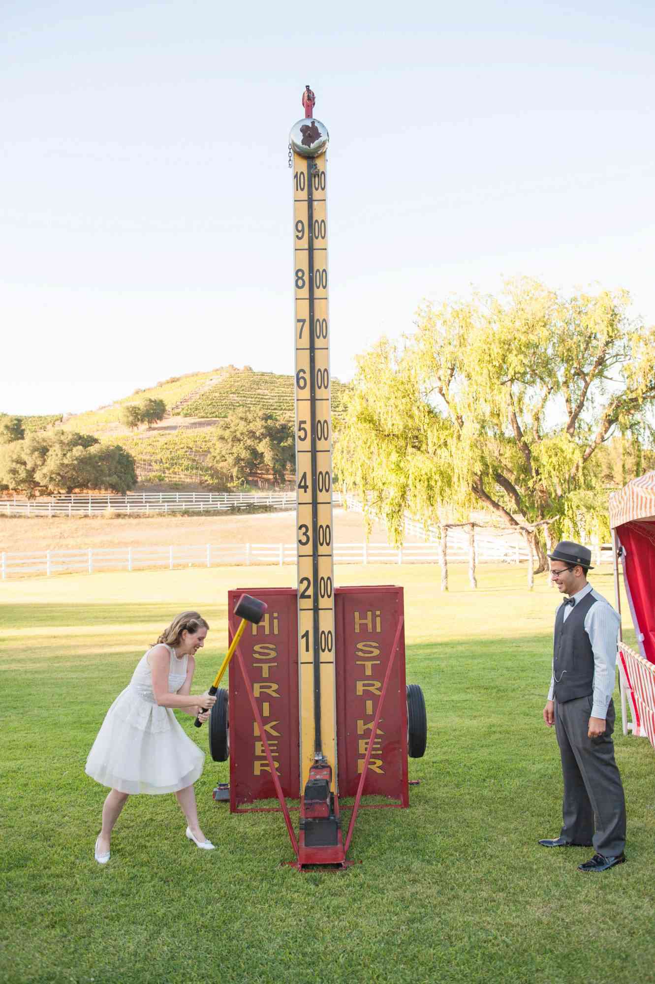 wedding games strongman bell ring