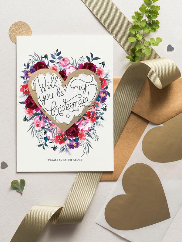 be my bridesmaid scratch off card