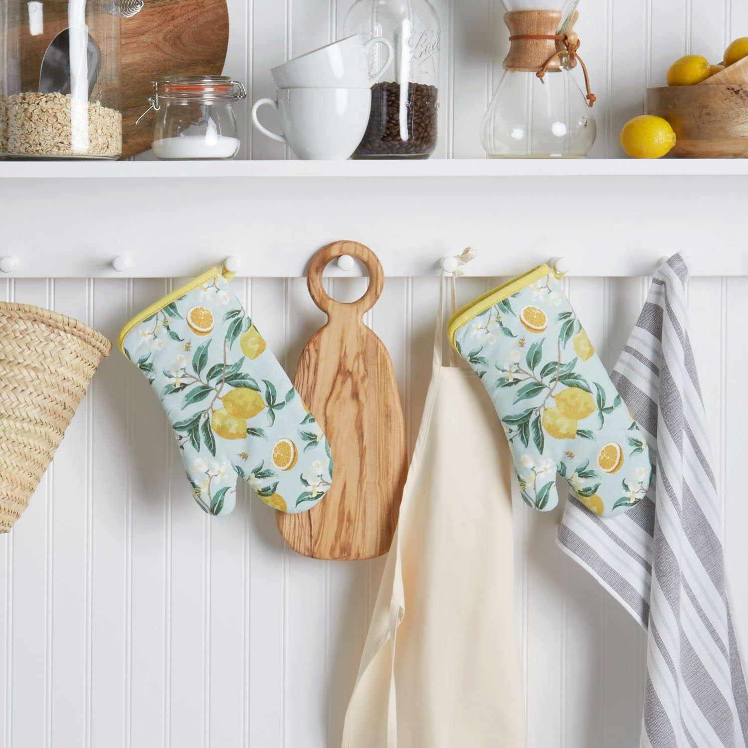 decorvow Lemon Whimsy Oven Mitt 2-Pack Set