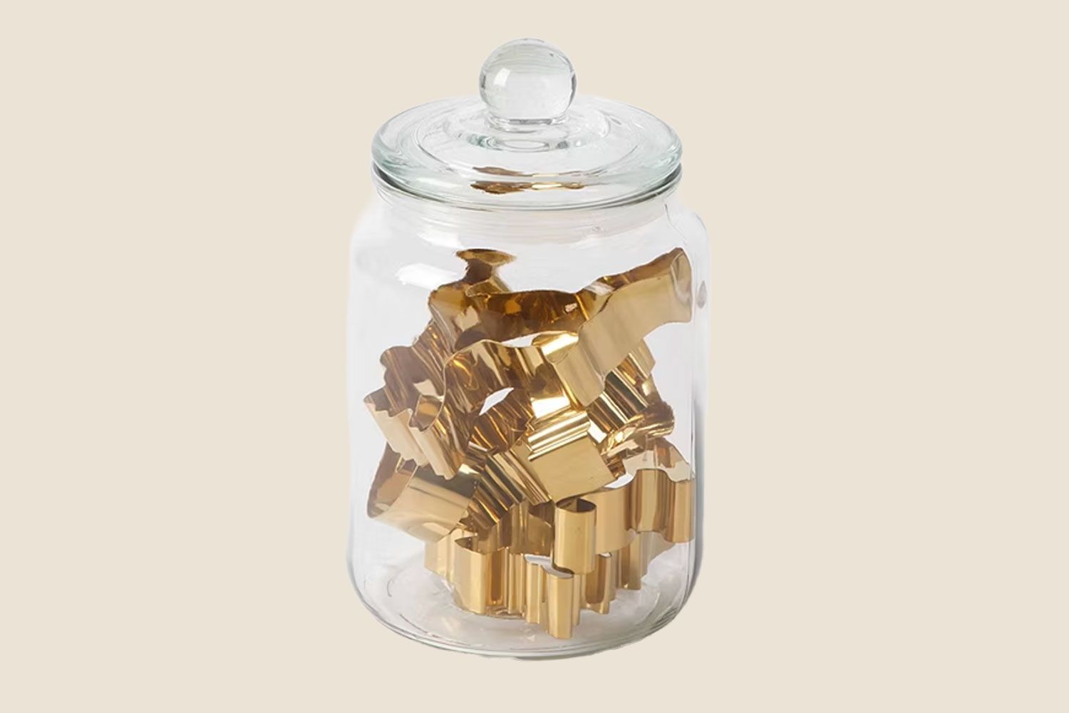 Festive Bow 7-pc. Cookie Cutter Set with Glass Jar