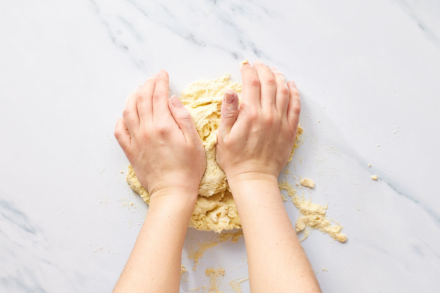 Person kneading dough