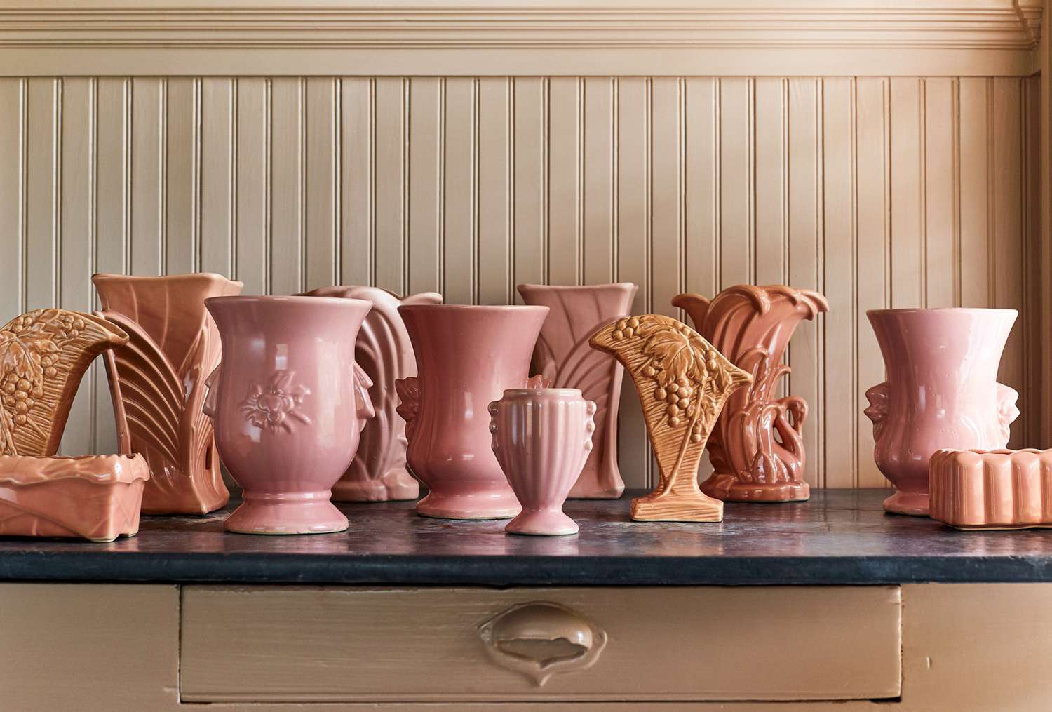 pink McCoy pottery