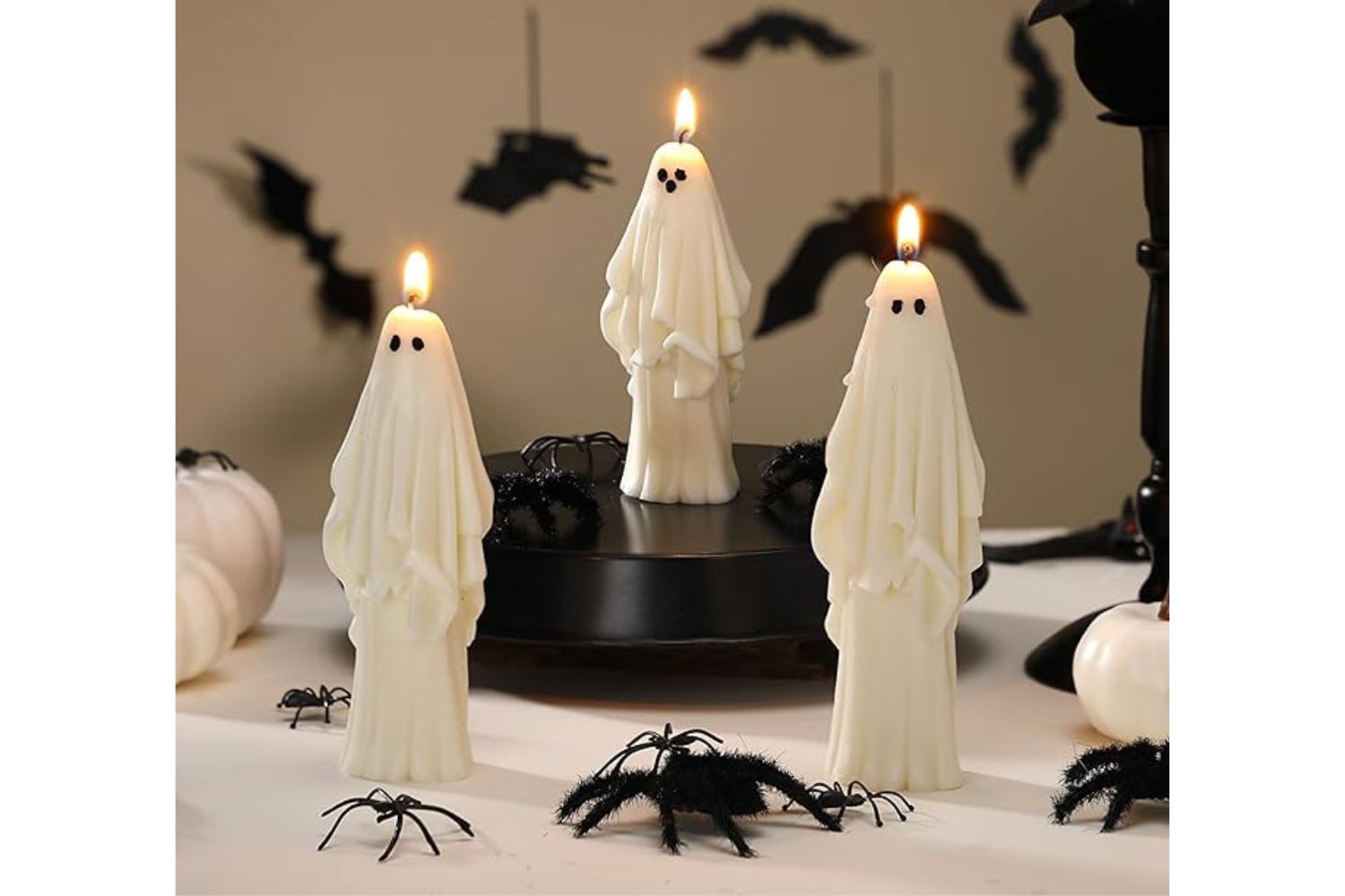 Halloween ghost candles