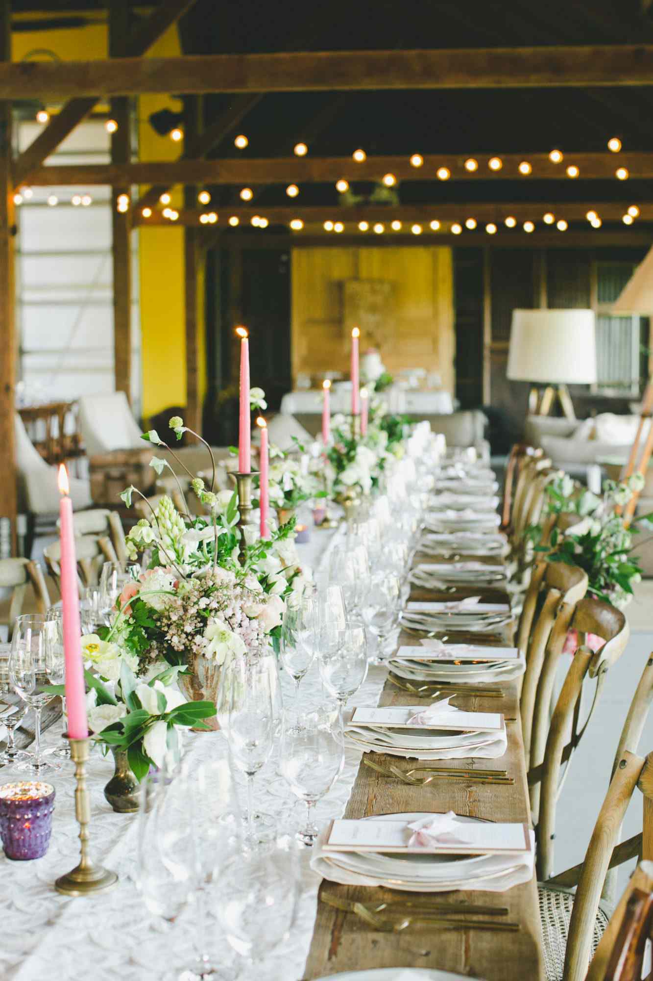 Peach, Green, and Gold Tablescape