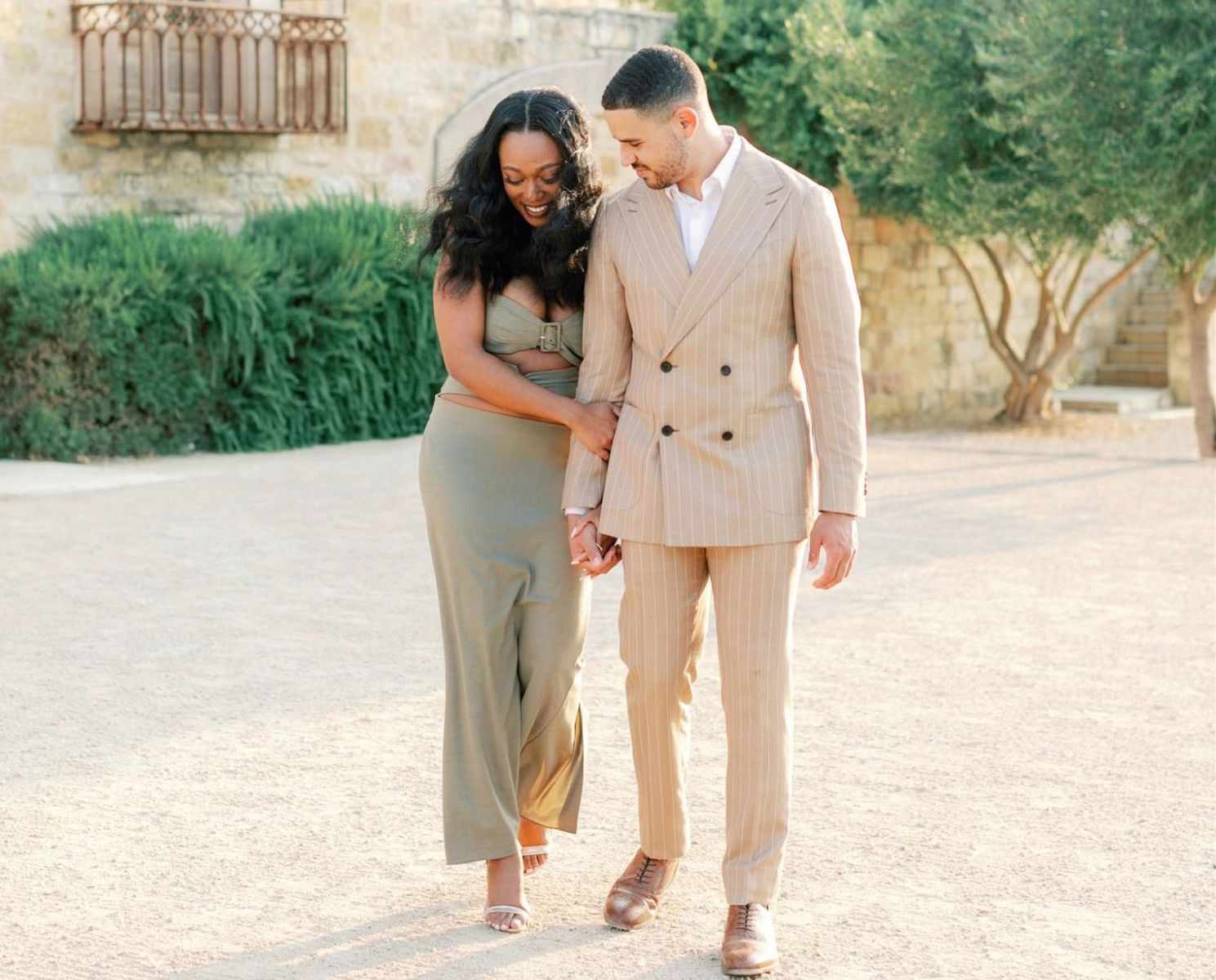 Couple walking hand in hand