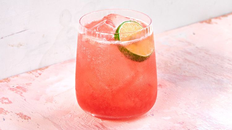 Roasted Rhubarb-and-Cherry Gimlet