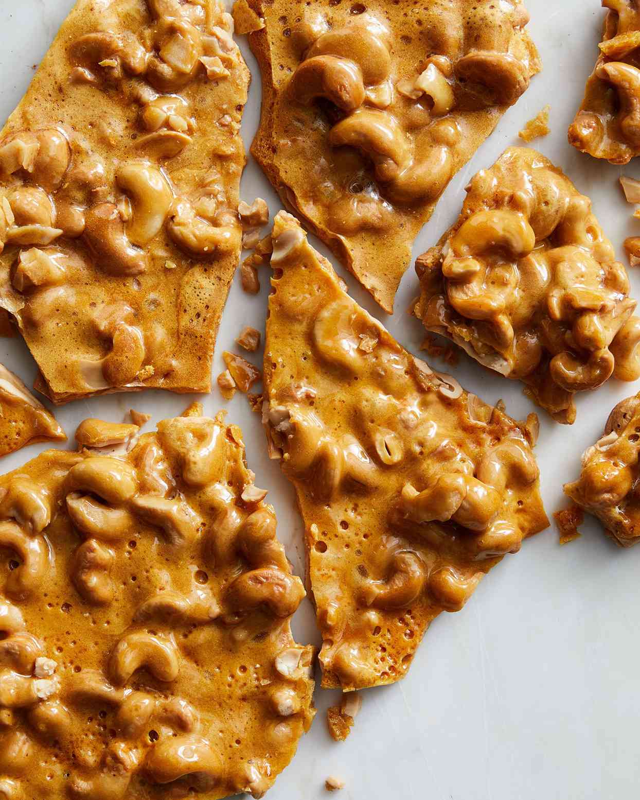 spiced cashew-coconut brittle