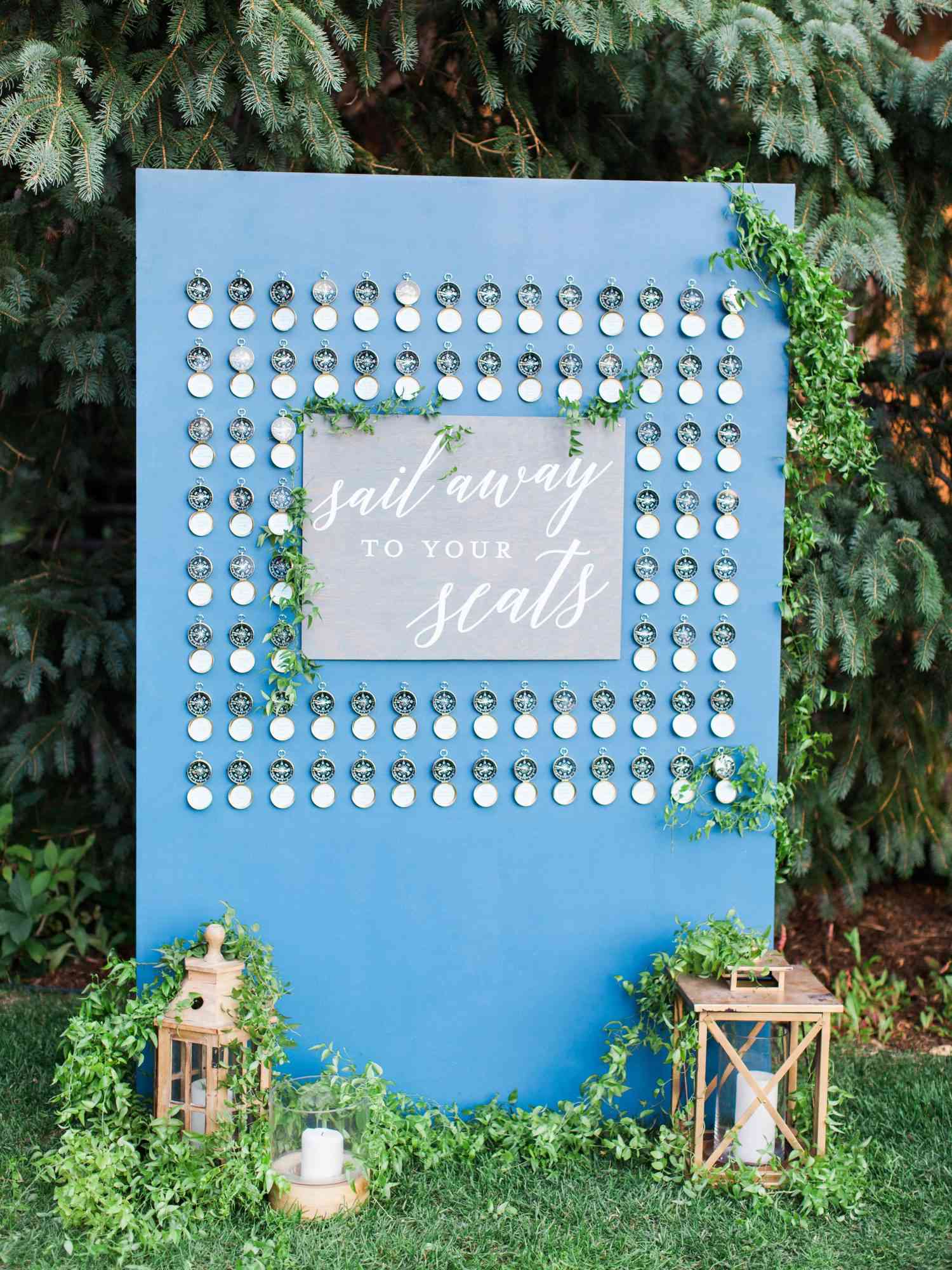 wedding seating chart compass