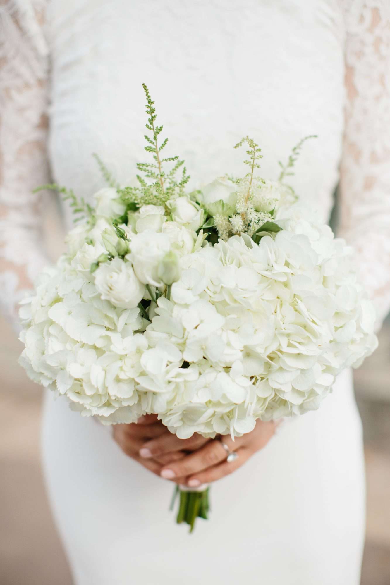 white wedding bouquet
