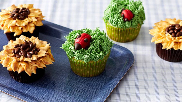 sunflower ladybug cupcakes martha bakes