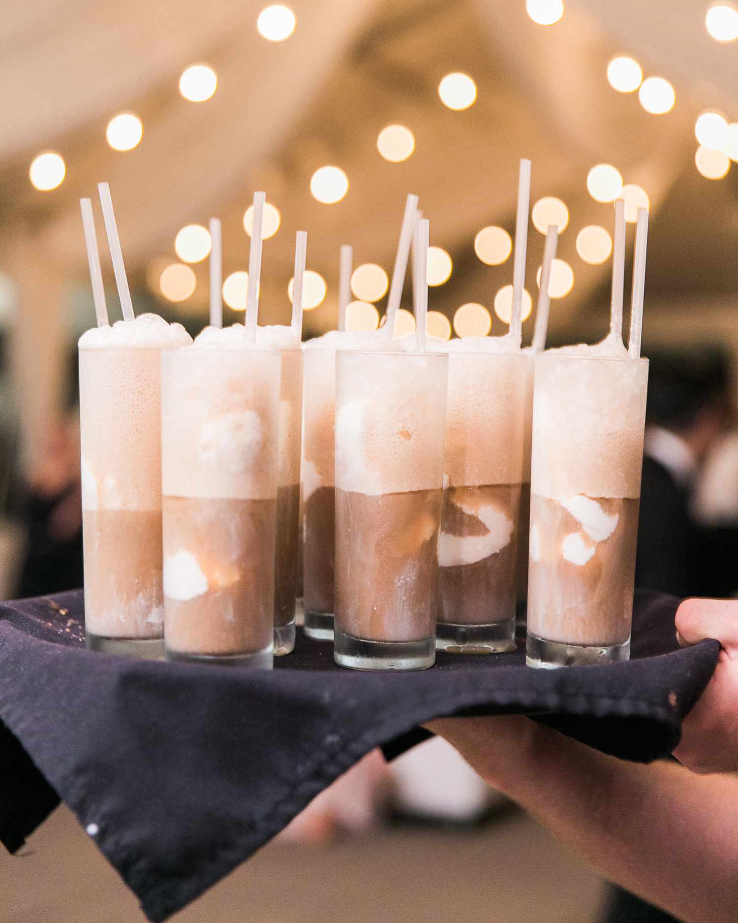 root beer floats served on a tray