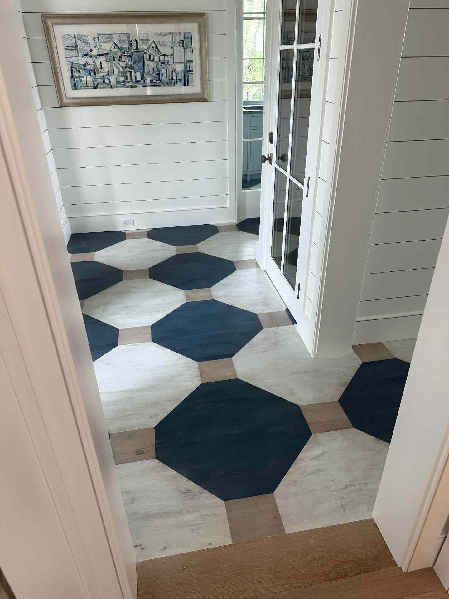 painted wood floor design