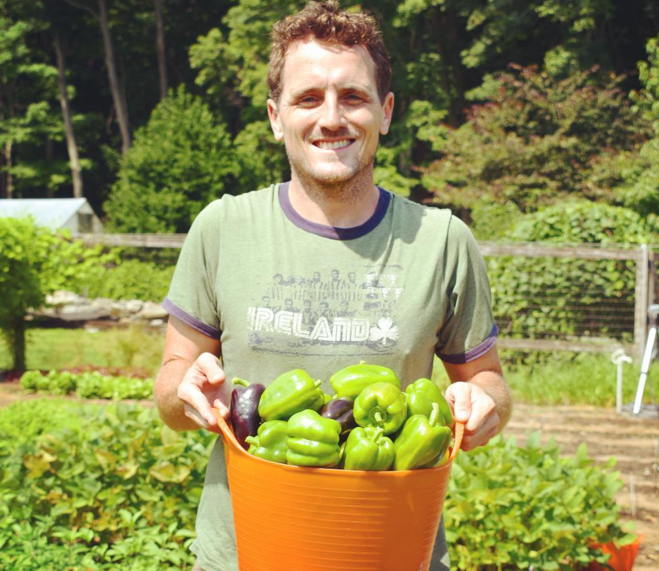 Ryan McCallister holding peppers