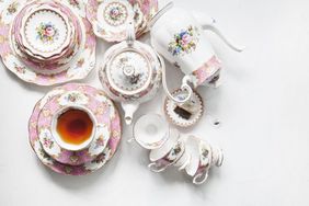 a porcelain tea set
