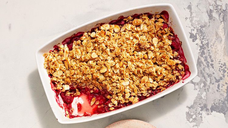 raspberry almond crisp
