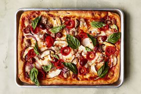 Sausage and mushroom pizza