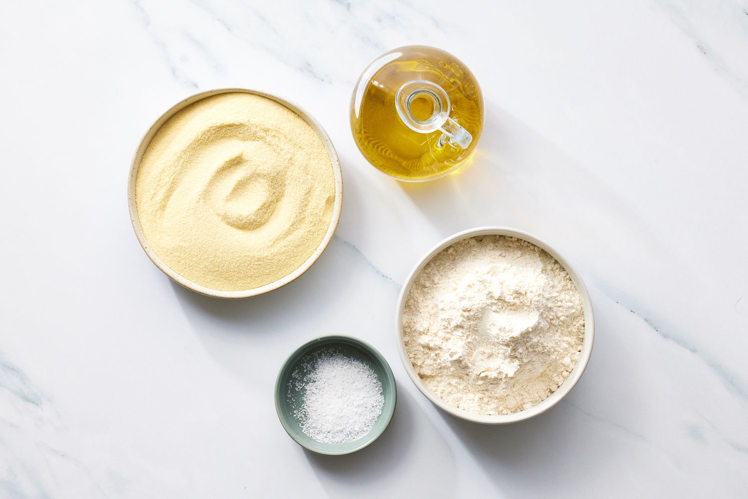 Ingredients for eggless pasta dough