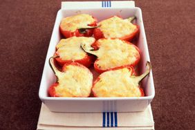 Polenta stuffed peppers